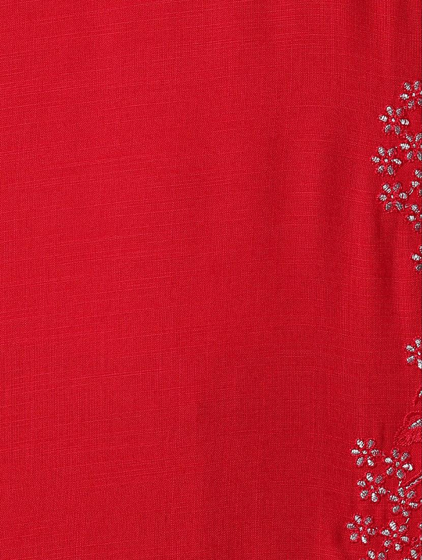 embroidered straight kurta - 17610825 - Zoom Image - 5