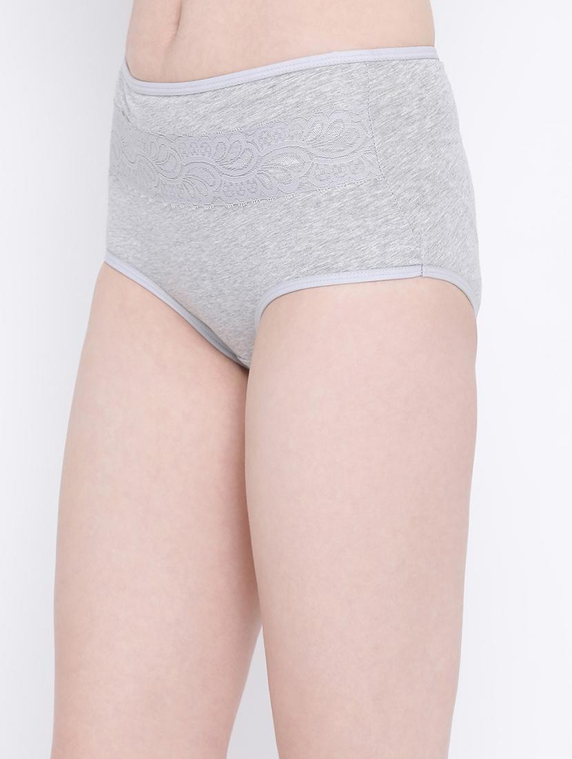 grey cotton hipster panty - 17610912 - Zoom Image - 2