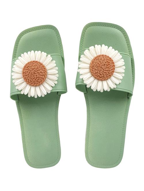 green slip on sandal - 17611046 - Standard Image - 1