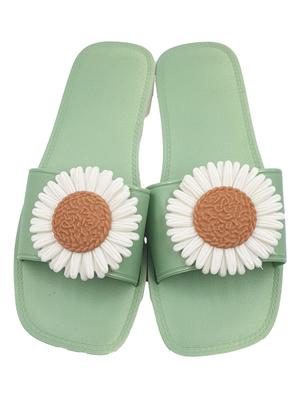green slip on sandal - 17611046 - Standard Image - 4