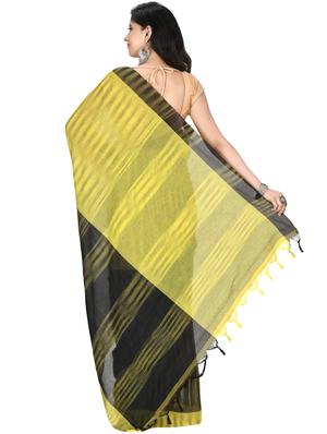 striped tant saree with blouse - 17611166 - Standard Image - 2