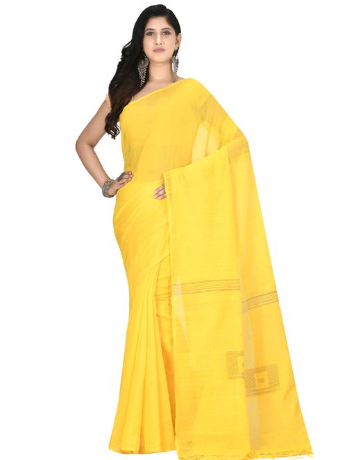 solid tant saree with blouse - 17611167 - Standard Image - 1