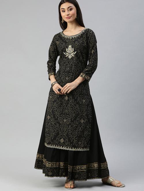 printed kurta sharara set - 17611256 - Standard Image - 1