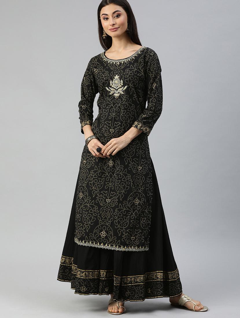 printed kurta sharara set - 17611256 - Zoom Image - 1