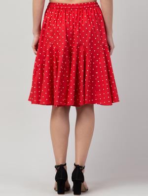 high rise polka dot flared skirt - 17611282 - Standard Image - 3