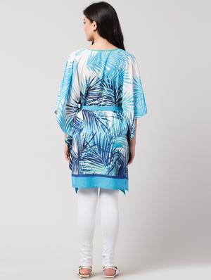 tie front tropical kaftan - 17611283 - Standard Image - 3