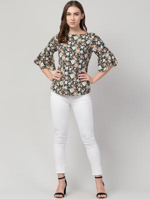 bell sleeved floral top - 17611291 - Standard Image - 4