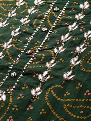 green cotton aline kurta - 17611367 - Standard Image - 5