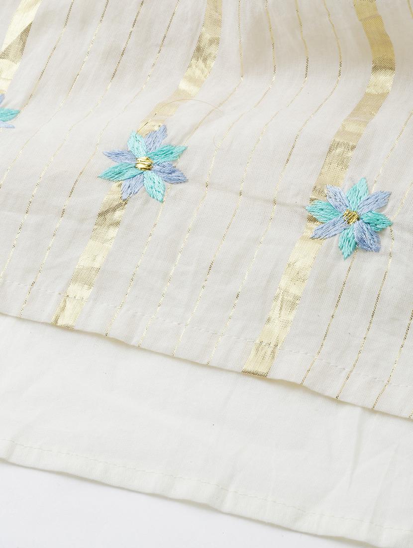 offwhite cotton anarkali kurta - 17611380 - Zoom Image - 5