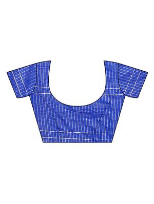 checkered chettinad saree with blouse - 17611413 - Standard Image - 3
