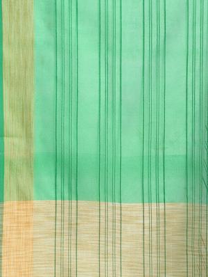 green chanderi banarasi dupatta - 17612733 - Standard Image - 4