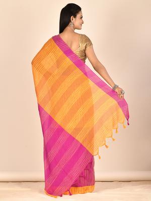 self design handloom saree - 17612736 - Standard Image - 2