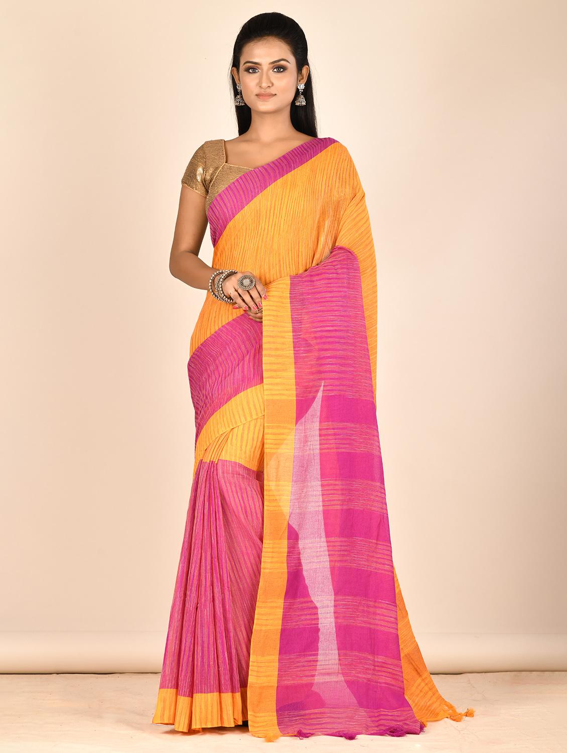 self design handloom saree - 17612736 - Zoom Image - 1