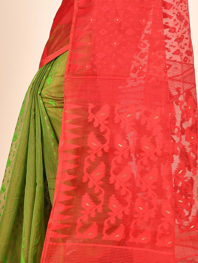 self design woven saree - 17612746 - Zoom Image - 3