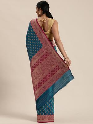 zari kanjivaram saree with blouse - 17613011 - Standard Image - 2