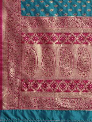 zari kanjivaram saree with blouse - 17613011 - Standard Image - 4