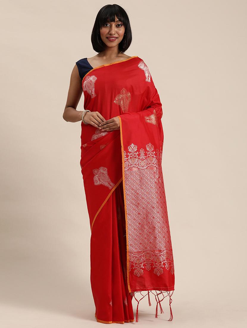 zari kanjivaram saree with blouse - 17613016 - Zoom Image - 1