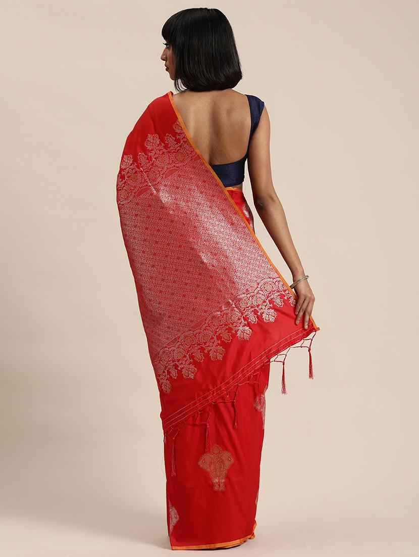 zari kanjivaram saree with blouse - 17613016 - Zoom Image - 2