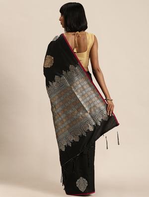 zari kanjivaram saree with blouse - 17613021 - Standard Image - 2