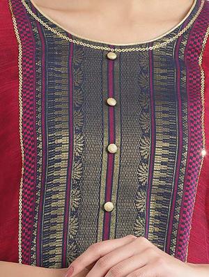 pink printed straight kurta - 17613220 - Standard Image - 4