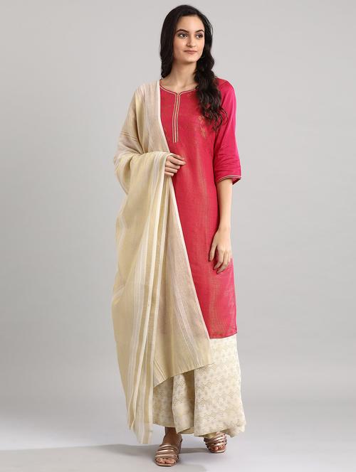 pink rayon straight kurta - 17613235 - Standard Image - 1