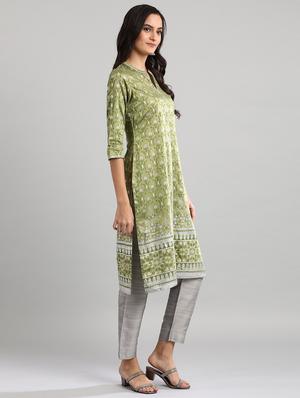 printed straight kurta - 17613249 - Standard Image - 2