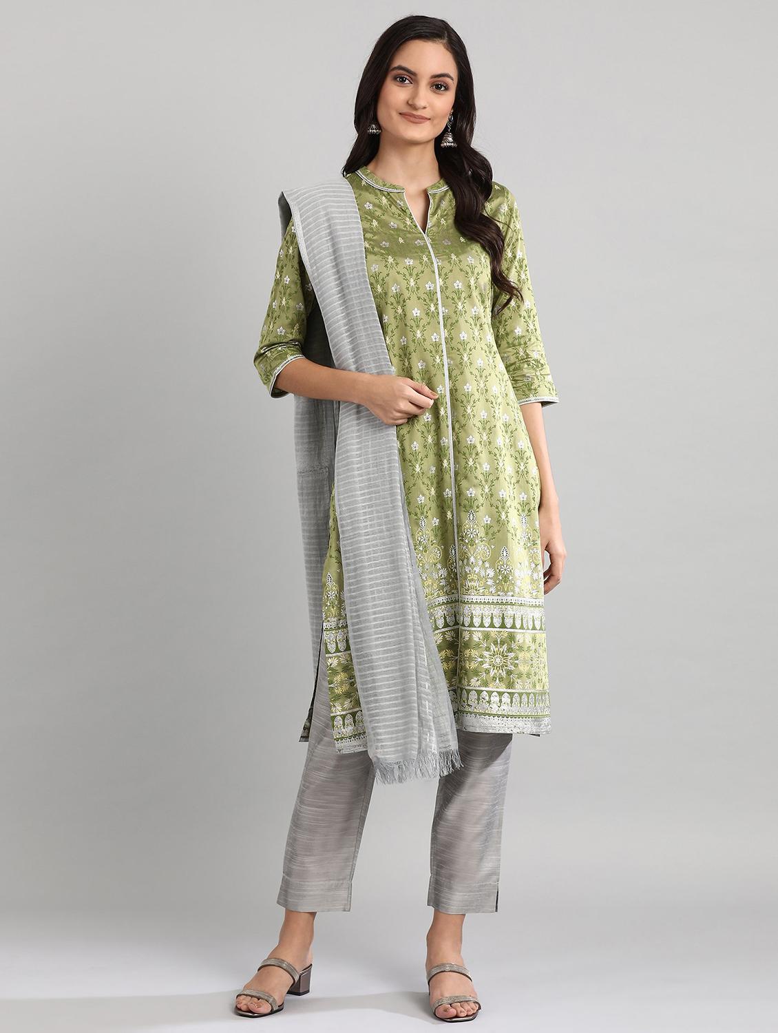 printed straight kurta - 17613249 - Zoom Image - 1