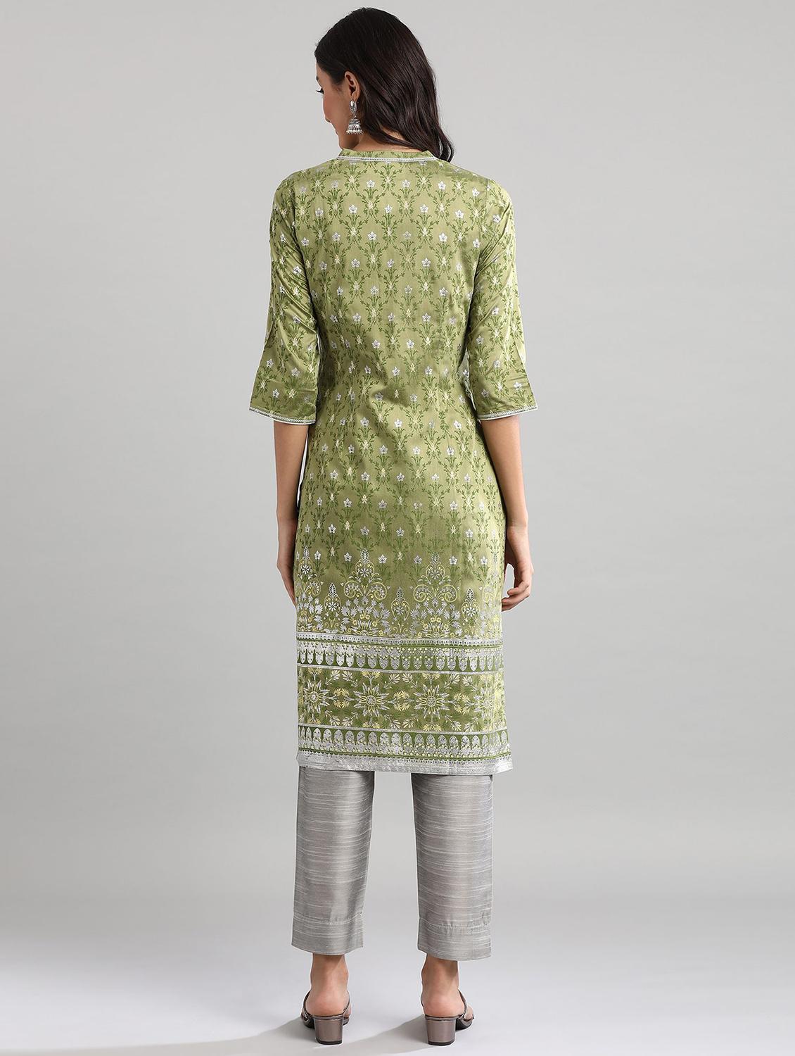 printed straight kurta - 17613249 - Zoom Image - 3