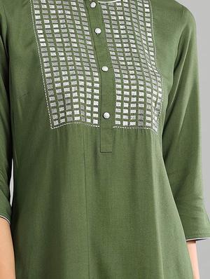 printed straight kurta - 17613271 - Standard Image - 4