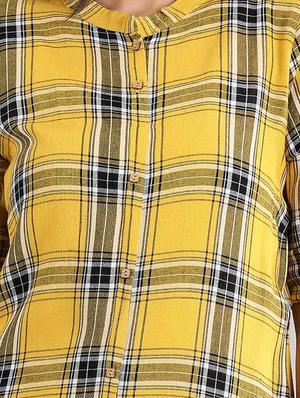 yellow printed straight kurta - 17613276 - Standard Image - 4