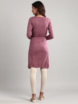purple synthetic straight kurta - 17613304 - Standard Image - 3