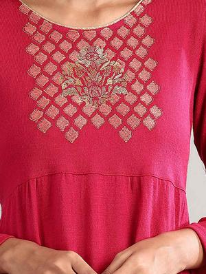 self design tiered kurta - 17613305 - Standard Image - 4