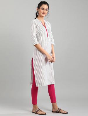 striped straight kurta - 17613312 - Standard Image - 2