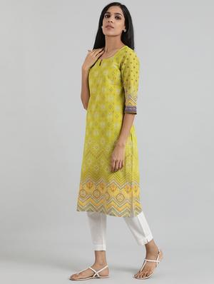 printed straight kurta - 17613318 - Standard Image - 2