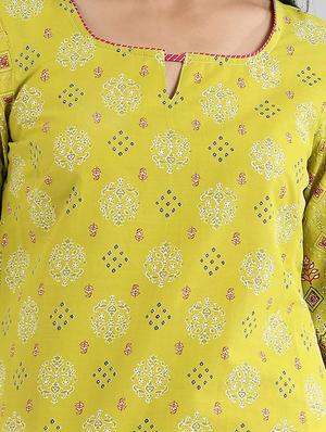printed straight kurta - 17613318 - Standard Image - 4