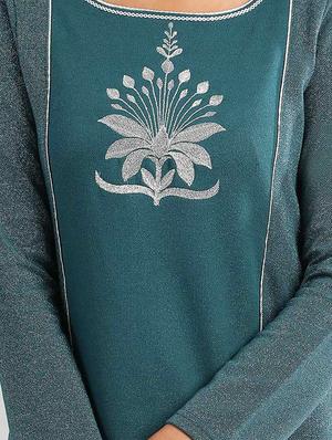 green straight kurta - 17613332 - Standard Image - 4