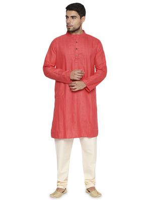 coral solid linen long kurtas kurta - 17613548 - Standard Image - 4