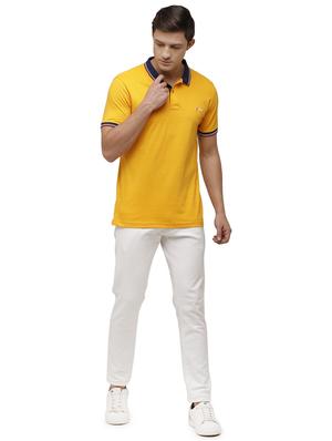 yellow solid polo t-shirt - 17613636 - Standard Image - 4