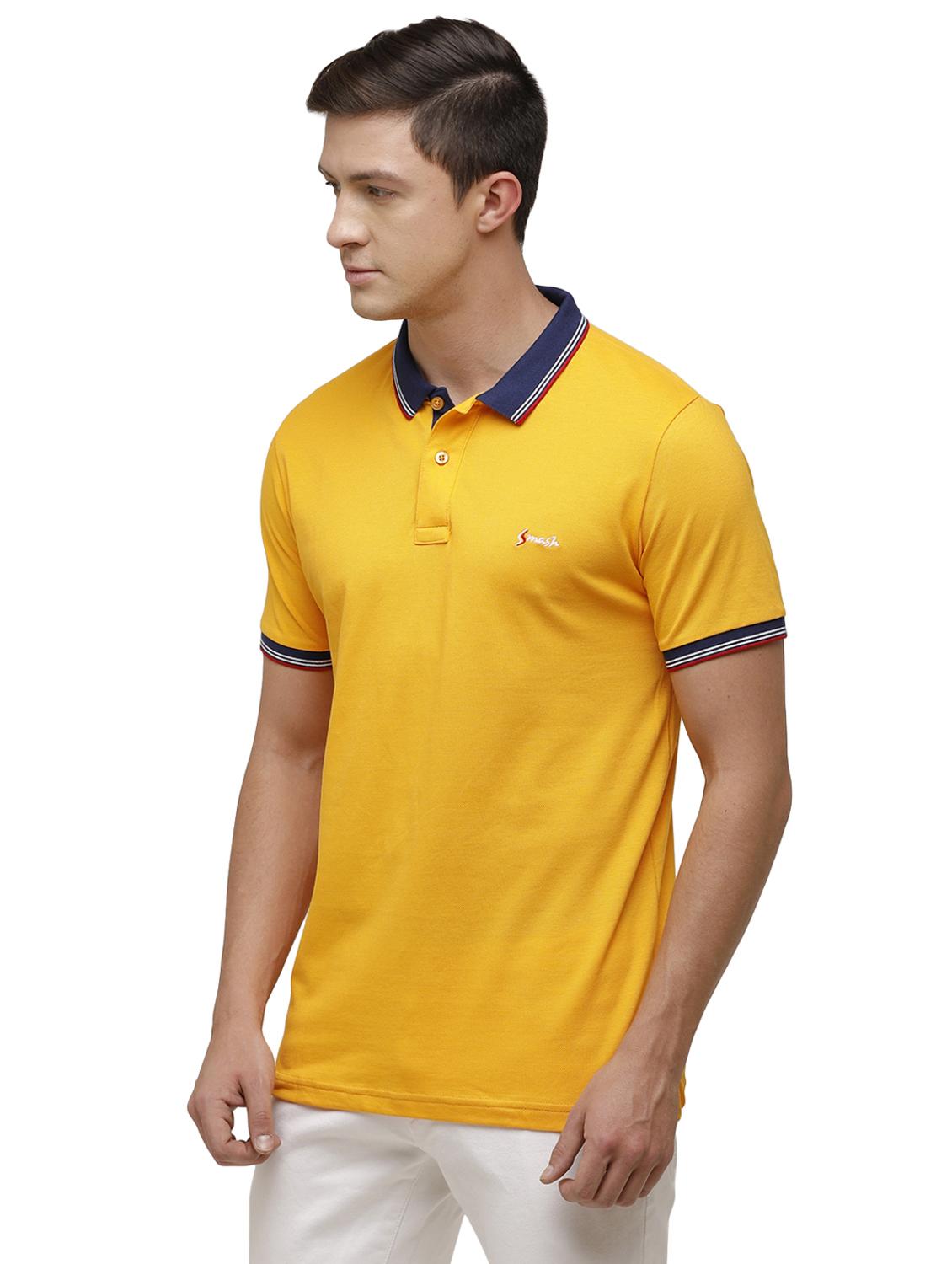 yellow solid polo t-shirt - 17613636 - Zoom Image - 2