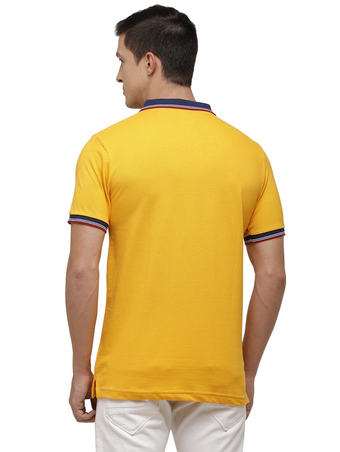 yellow solid polo t-shirt - 17613636 - Zoom Image - 3