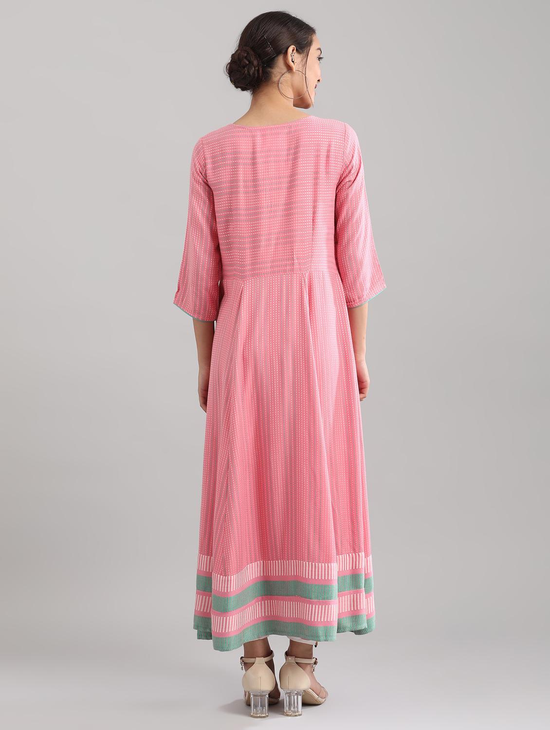 printed flared kurta - 17614149 - Zoom Image - 3