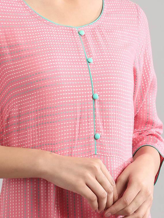 printed flared kurta - 17614149 - Zoom Image - 4