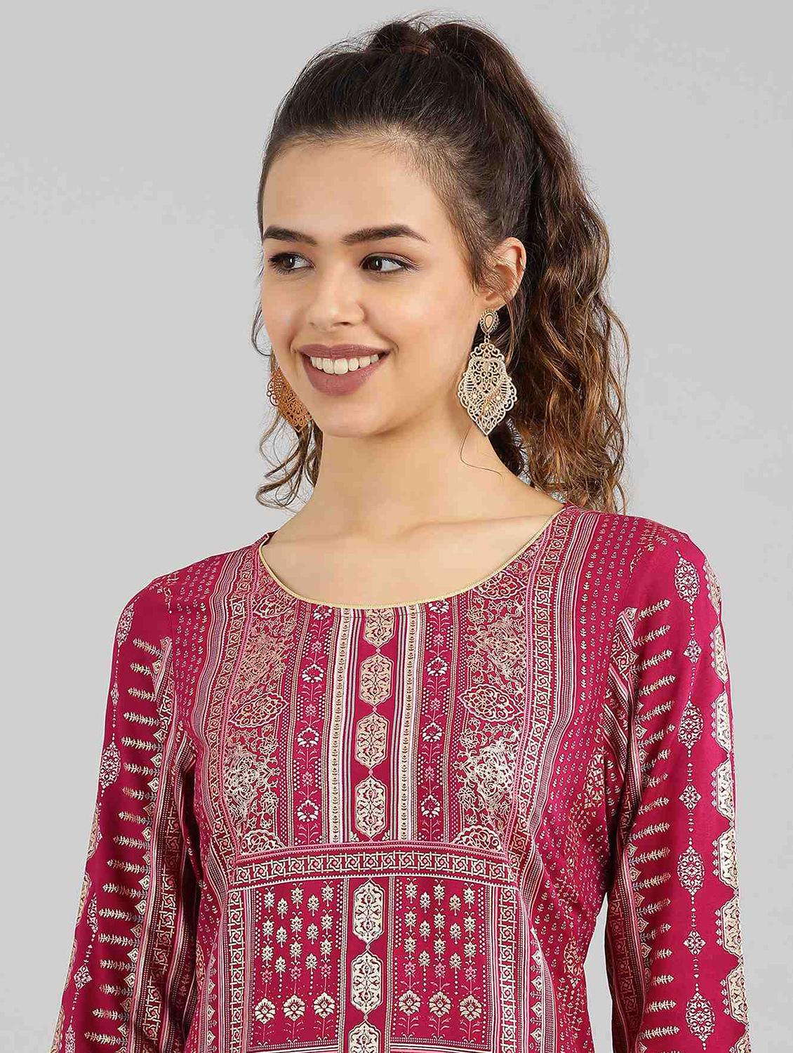 printed straight kurta - 17614164 - Zoom Image - 4