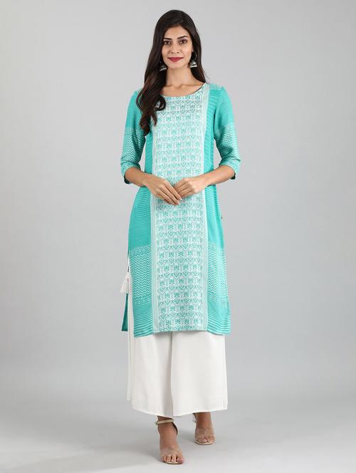 printed straight kurta - 17614169 - Standard Image - 1