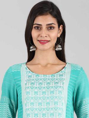 printed straight kurta - 17614169 - Standard Image - 4