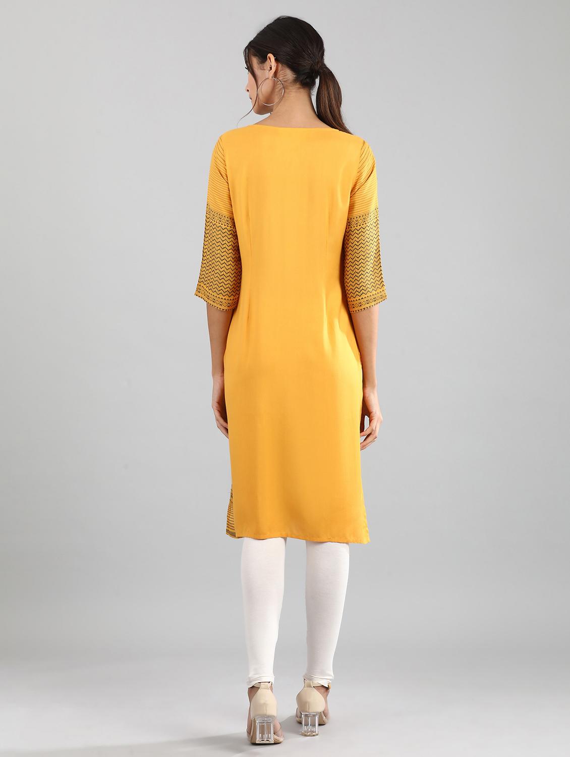 printed straight kurta - 17614170 - Zoom Image - 3