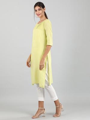 solid straight kurta - 17614173 - Standard Image - 2