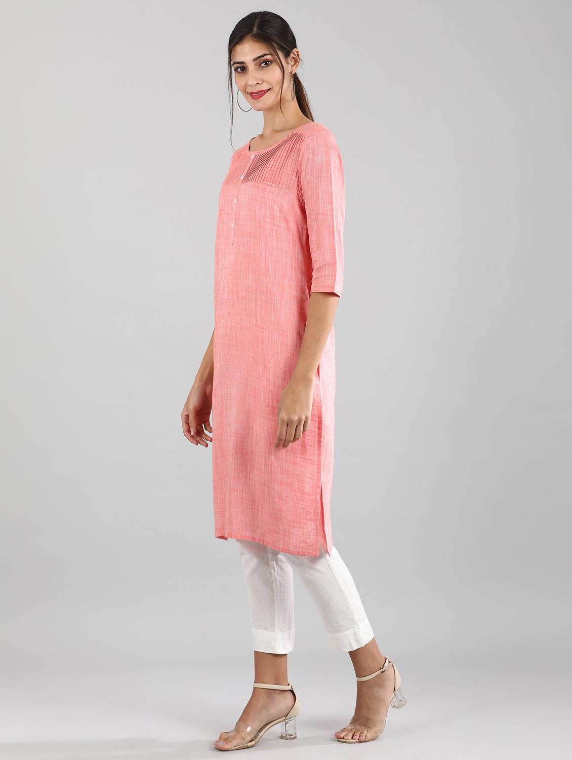 solid straight kurta - 17614174 - Zoom Image - 2