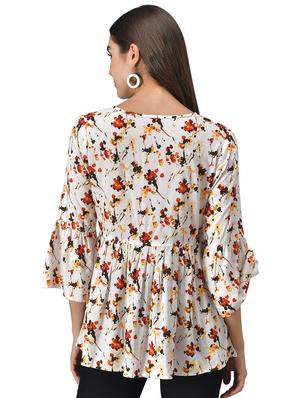 bell sleeved floral tunic - 17614470 - Standard Image - 3