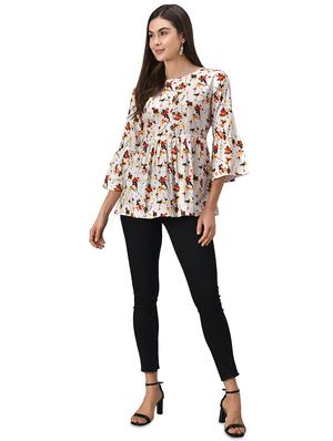 bell sleeved floral tunic - 17614470 - Standard Image - 4